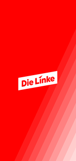 Das Die-Linke-Logo auf rotem Grund