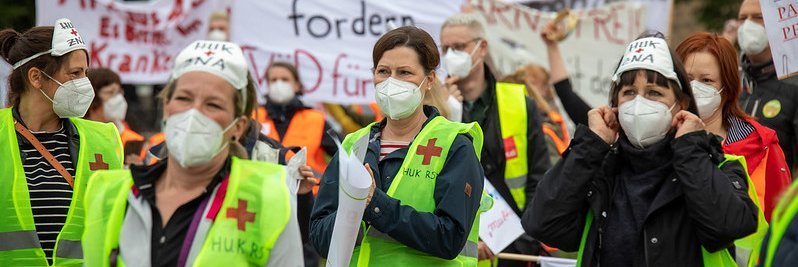 Demonstration an Tag der Pflege 2021