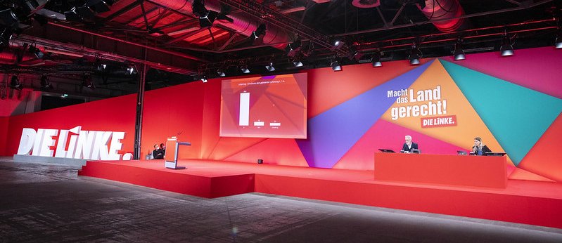 Der "Tagungssaal" des digitalen Parteitags Der "Tagungssaal" des digitalen Parteitags