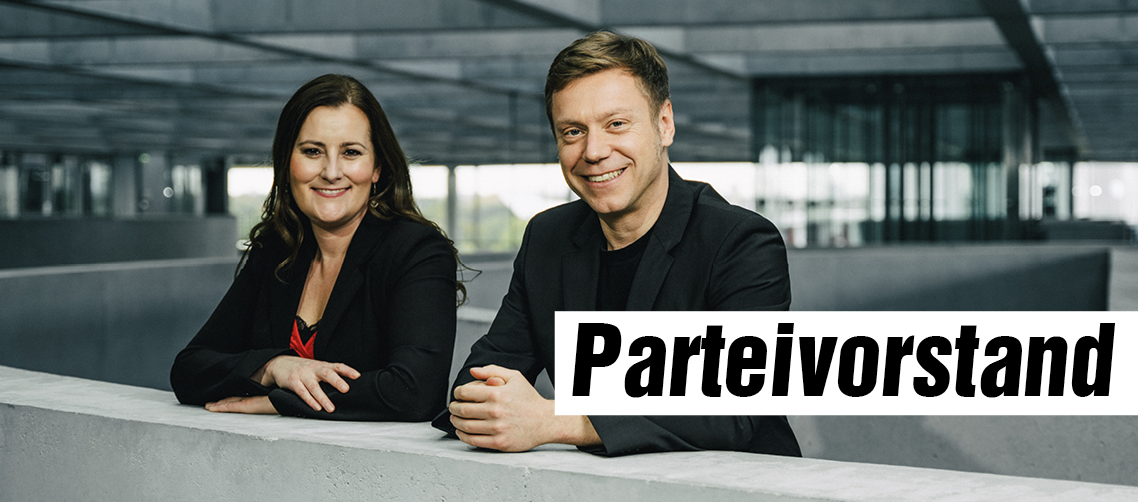 Parteivorsitzende Janine Wissler und Martin Schirdewan