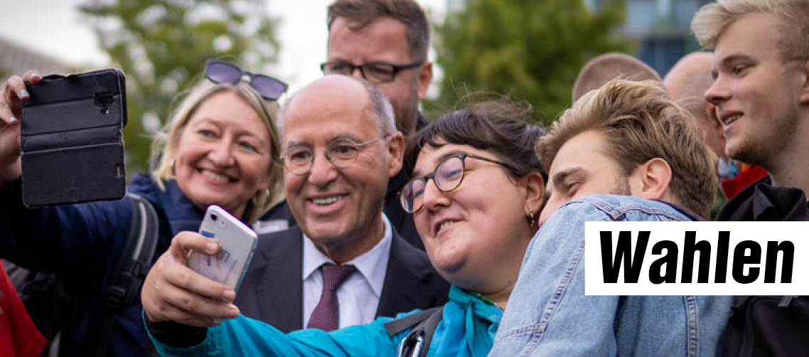 Gregor Gysi im Wahlkampf 2021